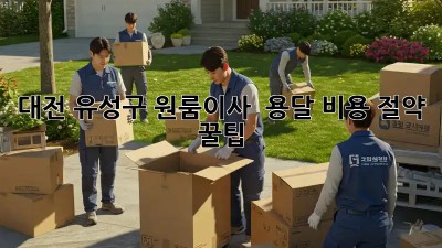 대전 유성구 원룸이사 🚚 용달 비용 절약 꿀팁! 💰