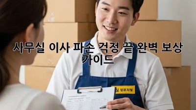 사무실 이사, 파손 걱정 끝! 완벽 보상 가이드