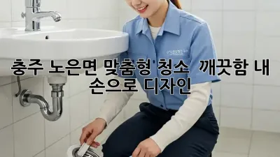 충주 노은면 맞춤형 청소 ✨ 깨끗함, 내 손으로 디자인! 🏡