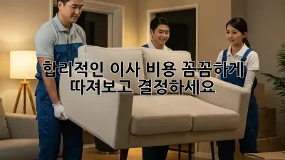 합리적인 이사 비용, 꼼꼼하게 따져보고 결정하세요! 🚚💰